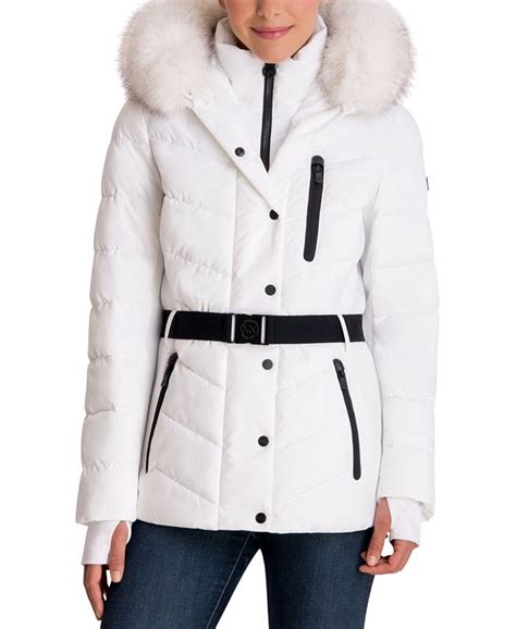 michael michael kors coat hooded faux-fur-trim puffer|macy's Michael Kors puffer coat.